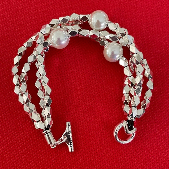 UNO de 50 Bracele🔸️END PEARL 🔸️ Silver plated  with Faux Pearls - Picture 9 of 15